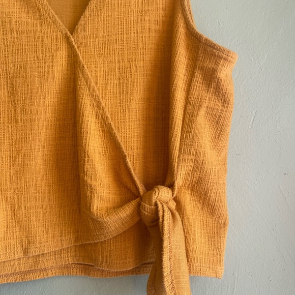 Madewell Mustard Yellow Tie Knit Vest - Picture 2 of 6